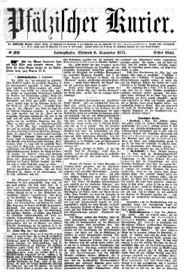Pfälzischer Kurier Mittwoch 6. September 1871