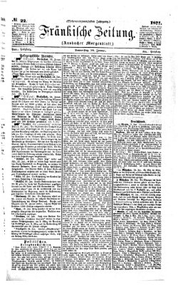 Fränkische Zeitung (Ansbacher Morgenblatt) Donnerstag 26. Januar 1871