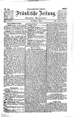 Fränkische Zeitung (Ansbacher Morgenblatt) Donnerstag 9. März 1871