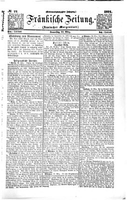 Fränkische Zeitung (Ansbacher Morgenblatt) Donnerstag 30. März 1871
