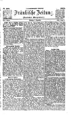 Fränkische Zeitung (Ansbacher Morgenblatt) Sonntag 3. Dezember 1871