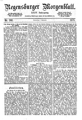 Regensburger Morgenblatt Donnerstag 7. September 1871