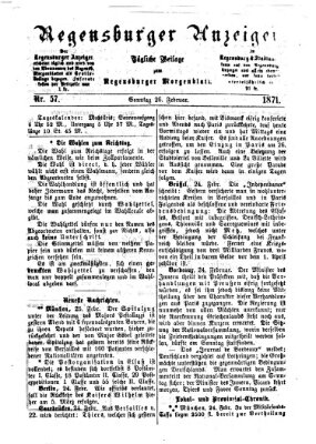 Regensburger Anzeiger Sonntag 26. Februar 1871