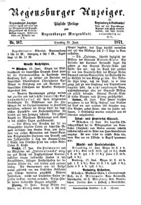 Regensburger Anzeiger Dienstag 20. Juni 1871