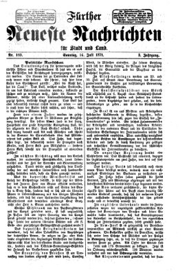 Fürther neueste Nachrichten für Stadt und Land (Fürther Abendzeitung) Sonntag 16. Juli 1871