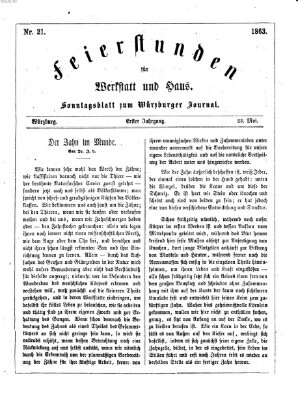 Feierstunden für Werkstatt und Haus (Würzburger Journal) Samstag 23. Mai 1863