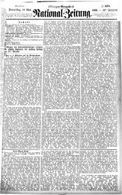 Nationalzeitung Donnerstag 10. Mai 1866