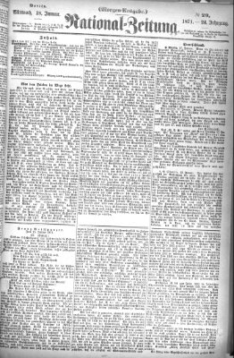 Nationalzeitung Mittwoch 18. Januar 1871