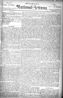 Nationalzeitung Dienstag 24. Januar 1871