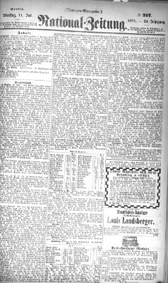 Nationalzeitung Dienstag 11. Juli 1871