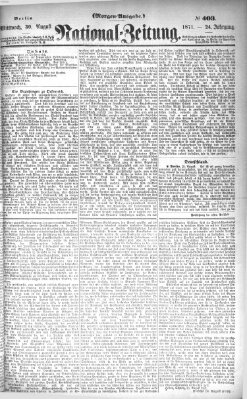 Nationalzeitung Mittwoch 30. August 1871
