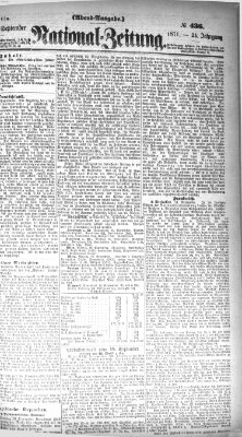 Nationalzeitung Montag 18. September 1871