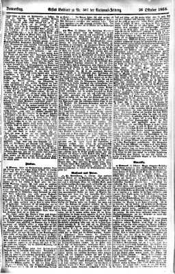 Nationalzeitung Donnerstag 26. Oktober 1865