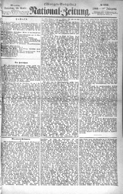 Nationalzeitung Sonntag 19. November 1865