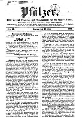Pfälzer Freitag 30. Juni 1871