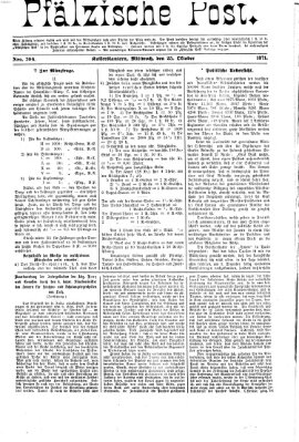 Pfälzische Post Mittwoch 25. Oktober 1871