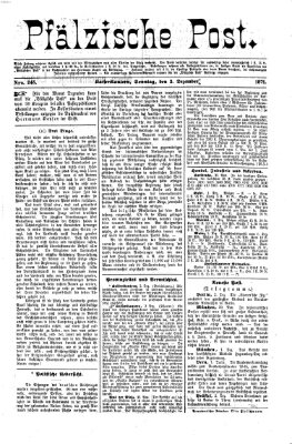 Pfälzische Post Sonntag 3. Dezember 1871