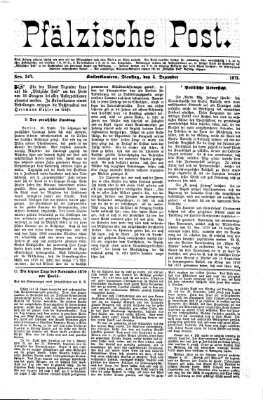Pfälzische Post Dienstag 5. Dezember 1871
