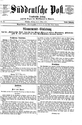 Süddeutsche Post Montag 6. März 1871