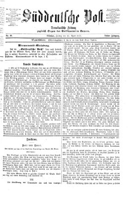 Süddeutsche Post Freitag 14. April 1871