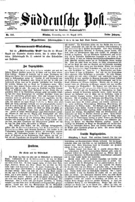 Süddeutsche Post Donnerstag 10. August 1871