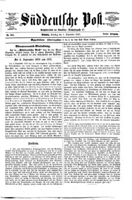 Süddeutsche Post Dienstag 5. September 1871