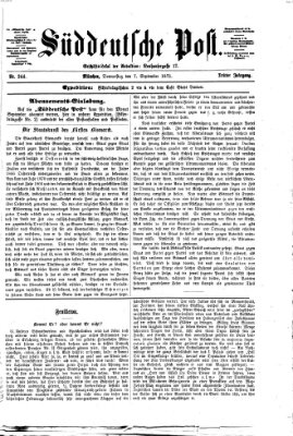 Süddeutsche Post Donnerstag 7. September 1871