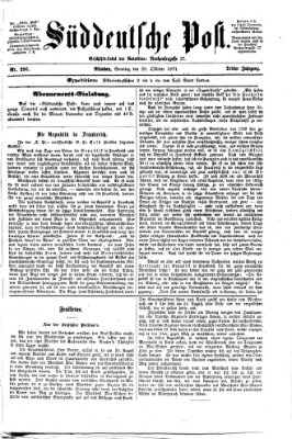 Süddeutsche Post Sonntag 29. Oktober 1871