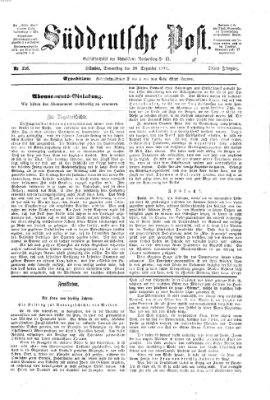 Süddeutsche Post Donnerstag 28. Dezember 1871