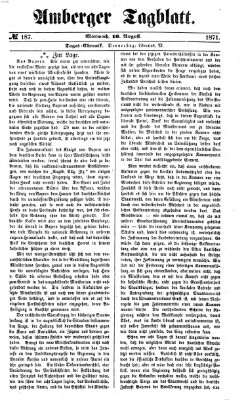 Amberger Tagblatt Mittwoch 16. August 1871