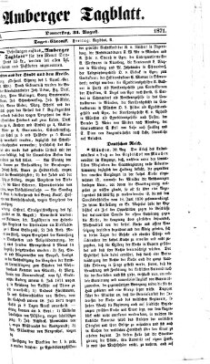 Amberger Tagblatt Donnerstag 31. August 1871