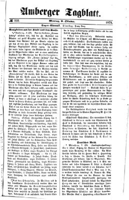 Amberger Tagblatt Montag 9. Oktober 1871