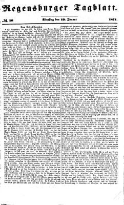 Regensburger Tagblatt Dienstag 10. Januar 1871