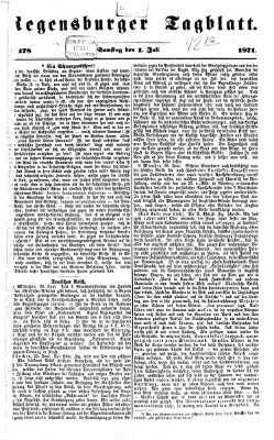 Regensburger Tagblatt Samstag 1. Juli 1871