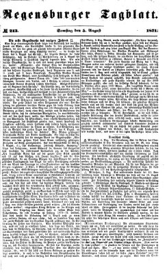 Regensburger Tagblatt Samstag 5. August 1871