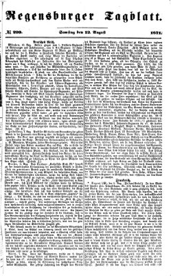 Regensburger Tagblatt Samstag 12. August 1871