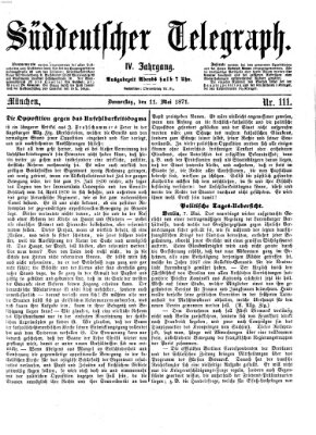 Süddeutscher Telegraph Donnerstag 11. Mai 1871