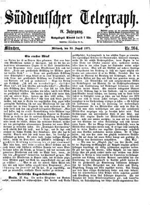 Süddeutscher Telegraph Mittwoch 30. August 1871