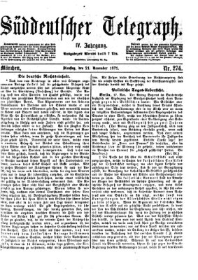 Süddeutscher Telegraph Dienstag 21. November 1871