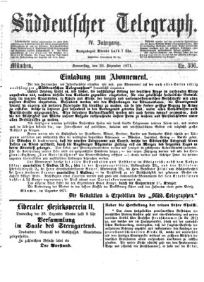 Süddeutscher Telegraph Donnerstag 28. Dezember 1871