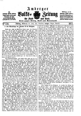 Amberger Volks-Zeitung für Stadt und Land Mittwoch 12. Juli 1871