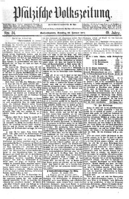 Pfälzische Volkszeitung Samstag 28. Januar 1871