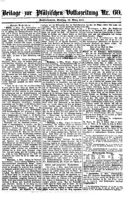 Pfälzische Volkszeitung Sonntag 12. März 1871