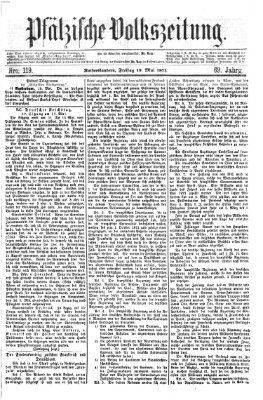Pfälzische Volkszeitung Freitag 19. Mai 1871