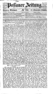 Passauer Zeitung Sonntag 27. September 1868