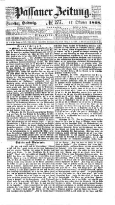 Passauer Zeitung Samstag 17. Oktober 1868
