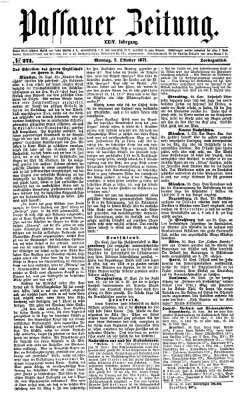 Passauer Zeitung Montag 2. Oktober 1871