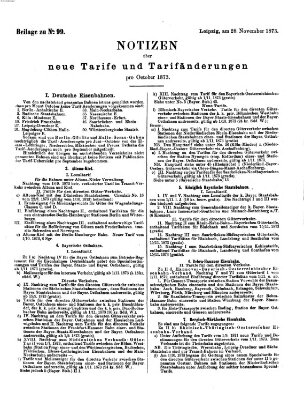 Zeitung des Vereins Deutscher Eisenbahnverwaltungen (Eisenbahn-Zeitung) Freitag 28. November 1873
