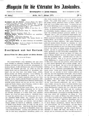 Magazin für die Literatur des Auslandes Samstag 1. Februar 1873