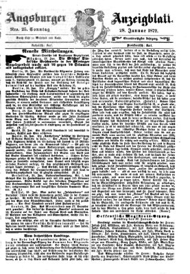 Augsburger Anzeigeblatt Sonntag 28. Januar 1872